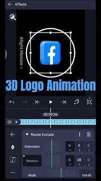 3D logo animation on Alight motion