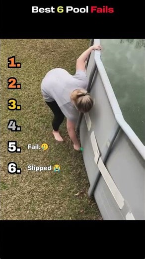 6 Best Swimming Pool Fails #poolfail #shorts