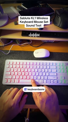 Sablute KL1 Wireless Keyboard Mouse Set Sound Test - super quiet! #tinoreviews #sablute