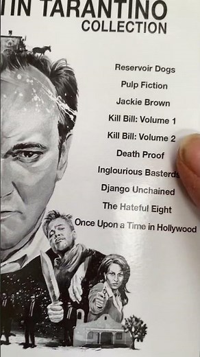 Quentin Tarantino 10 movie Blu-ray collection insert cover 25mm case. Custom