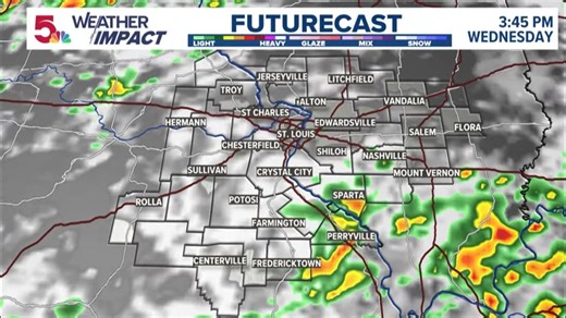Severe storms roll into St. Louis bringing high winds and hail, live radar shows
