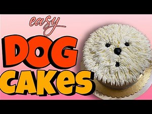 EASY DOG FACE CAKE DESIGNS/buttercream dog designs