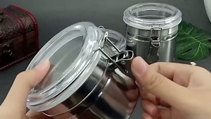 Coffee Canister Airtight, Stainless Steel Coffee Container, Vacuum Sealed Food Storage Containers for Rice Grain Cereal Oatmeal Beans(s)