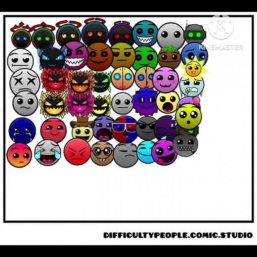 custom geometry dash difficulty faces version