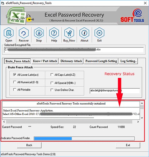 eSoftTools Excel Password Recovery software