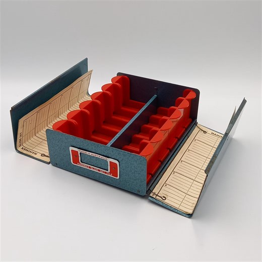 Vintage Hanimex Slide Set File. Blue Hammerite Metal Slide Box - Pop Open Mechanism - Etsy