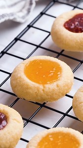 271K views · 2K reactions | These Jam Thumbprint Cookies are so pretty and so easy to make! Soft and buttery with a sweet jam filling! | Kristine's Kitchen | Facebook
