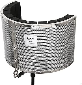 LyxPro VRI-20 Sound Absorbing Acoustic Foam Isolation Portable Microphone Shield, Vocal Recording Panel, High Performance - Stand Mountable