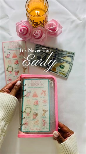 To start saving for Christmas🎄New $300 Christmas Savings Bundle available. Includes the following: Sparkle zipper binder pink Christmas tracker in blue or pink 12 zipper envelopes labeled for each month Start saving today. Shop in bio. #budgeting #savingschallenge #cashstuffing | Budgeting Just Because