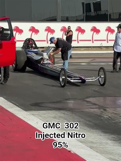 Arias/ Howard 12 Port on a 320" GMC 6. Injected nitro, 95%. Ran 5.002 @ 139 MPH in the 1/8th.