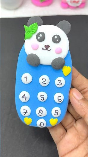 How to make clay telephone ☎️ craft for kids #kids #diy #claycraft #viral #toys #clay #shortsfeed