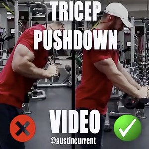 126K views · 853 reactions | TRICEP PUSHDOWN EXECUTION - If this was any help to you or you would like to see more exercise executions please download our FREE workouts listed on our site! FREE NUTRITION guidance will be available in our Training Programs section! Hope this was of value to you! | IIFYM Apparel | Facebook