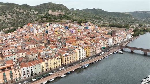 Bosa from Above: Drone Views of Sardinia's Vibrant River Town