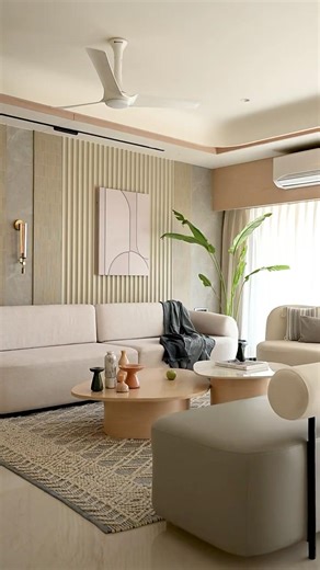 Living, Dining, & Kitchen design idea | Design by UNDS | Video by Ridham Gajjar