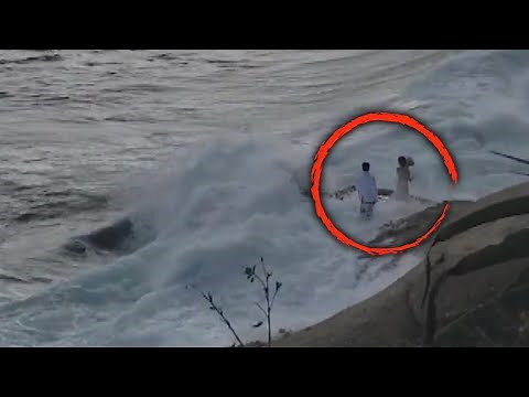 Newlyweds Rescued After Being Swept Into Ocean While Taking Photos