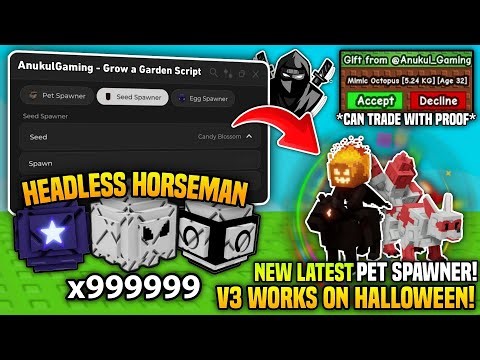 [👻] NEW PET SPAWNER! 🦝 Grow a Garden 🌶️ Script! • No Key 🔥 *UNPATCHED* ✅ 100% Work 🌈 - Anukul Hub V3