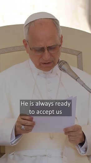 Vatican News on Instagram: "Pope Leo XIV reminds everyone that God never gives up on us and gives meaning to our lives. The Pope read the English-language summary of his catechesis at the Wednesday General Audience."