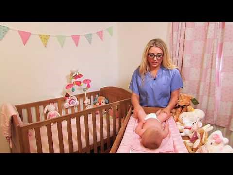 Colic baby massage - 'Bicycling massage technique'