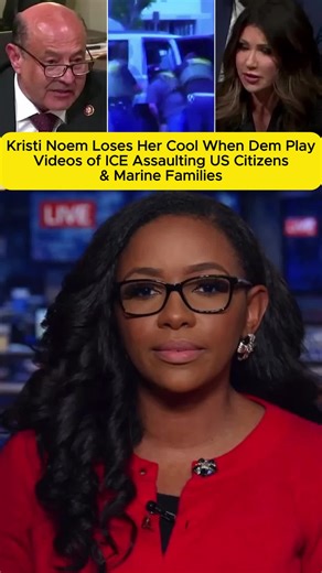 Kristi Noem Loses Her Cool When Dem Play Videos of ICE Assaulting US Citizens & Marine Families #news #todaynews #jasminecrockett #hot #cnn