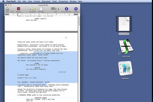 How to convert a PDF to Final Draft