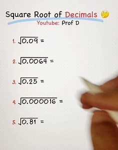 261K views · 6.9K reactions | Simplifying Square Roots  | Prof D | Facebook