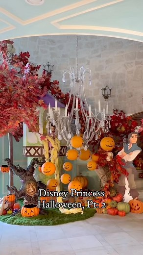 🎃✨ Rapunzel’s tower is all tangled up in Halloween magic! With glowing pumpkins and enchanted autumn leaves, this is exactly how she’d celebrate the spooky season. 🎃🕸️🕷️ Stay tuned as more Disney princesses join in for their own magical Halloween parties! 👑 Can you guess who’s next? #disneyprincess #halloweendecor #tangled #rapunzel #halloween | Turtle Creek Lane
