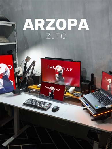 ARZOPA Z1FC 🖥️ Ultra-smooth visuals. Anywhere you go. Portable. Powerful. Built for productivity and gaming. •16.1 (1920×1080) IPS Display •144Hz Refresh Rate •USB-C (One-Cable Display Power) •Mini HDMI input •Slim & Lightweight portable •Built-in Dual Speakers @arzopa_ph #arzopa #portablemonitor #arzopaz1fc #desksetup #setup
