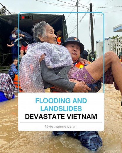 1M views · 7.1K reactions | Torrential rains and the release of water from hydropower reservoirs caused river levels to rise quickly, flooding many areas in central Vietnam, including Khanh Hoa and Dak Lak. Historic floods and landslides in the affected localities have left 21 people dead or missing. #vietnamnews #flooding #flood | Việt Nam News | Facebook