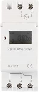 Time Switch, THC 30A Digital Timer Switch Programmable Electronic Time Control Switch(110V)