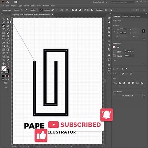 Learn How to Create Paperclip or Attachment Icon in Illustrator #Shorts