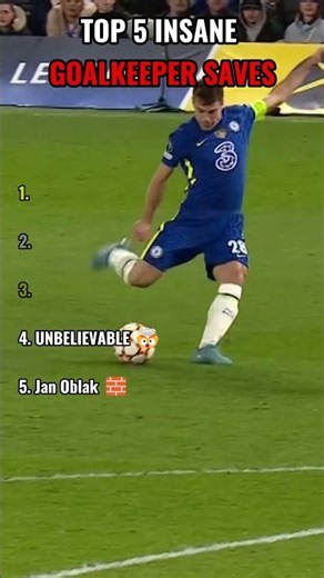 TOP 5 INSANE GOALKEEPER SAVES 🧤 #football