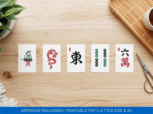 Printable Mahjong Tile Practice Set for Beginners | American Mah Jongg PDF - Etsy