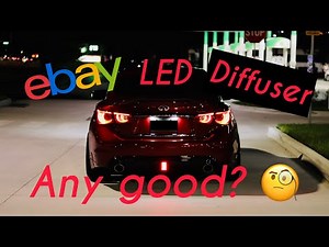 2014 - 2017 Infiniti Q50 Gloss Black LED eBay Diffuser ( Installation and Review )