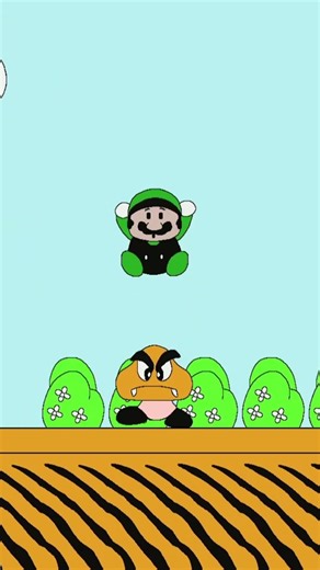 JUMBO LUIGI GAME OVER #mario #gaming #supermariobros #shorts #supermario #funnyvideo #memes