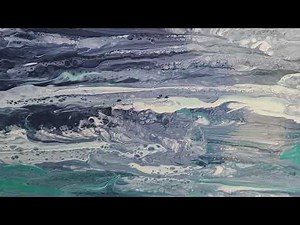 FOR SALE! Acrylic Pour Beach Scene on Solid Wood | Coastal Wall Art - LINK IN DESCRIPTION!