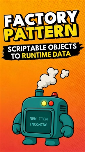 Use the Factory pattern to convert Scriptable Objects at runtime #gamedev #unity3d #madewithunity