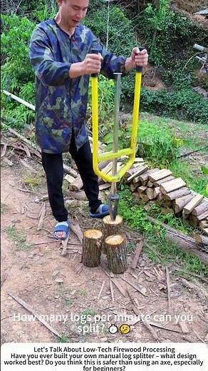 DIY Manual Log Splitter – Fast Firewood Without Gas or Electricity