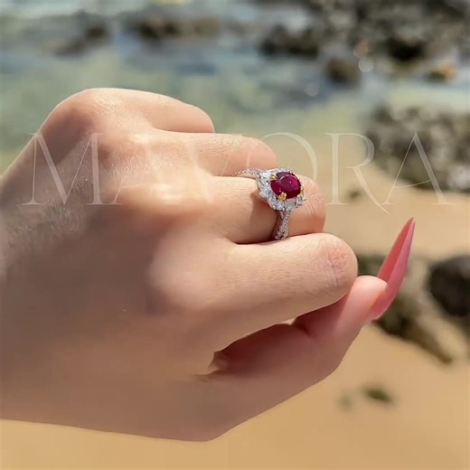 Pigeon Blood Ruby in 925 Sterling, Silverrubis Du Soleil Ring, Royal Inspired, Handmade Jewelry Gift - Etsy
