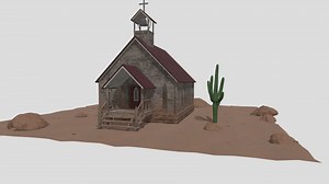 A Wild West style church - Download Free 3D model by A9908244