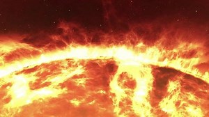 Sun Large Solar Explosions Realistic Red Arkivvideomateriale (100 % royaltyfritt) 1056329084 | Shutterstock