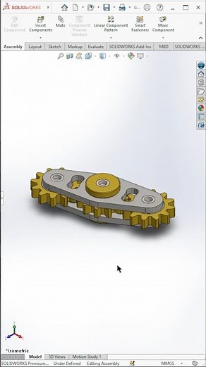 Gear Fidget Spinner Part Modeling in SolidWorks | Part 1 #Shorts | Master CAD Studio