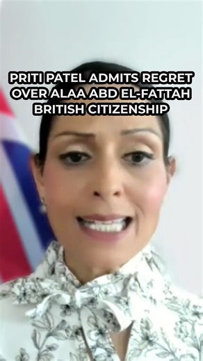 Dame Priti Patel addresses fury over how Alaa Abd El-Fattah was granted British citizenship under the Tories, despite anti-semitic and anti-British comments. Speaking to Camilla Tominey on GB News, the former Home Secretary admitted she 'absolutely' regrets the Egyptian being granted citizenship during her tenure, blaming ECHR ruling for allowing it to happen. | GB News
