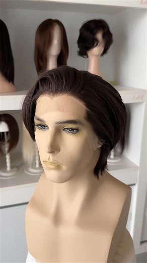 Her Wig Closet on Instagram: "This is the second men’s wig we’ve added to our collection! Let us know what other styles you’d like to see :) This wig is a brunette lace front with widows peak. To more closely resemble Steve’s hair in the series, we’ve lightly styled it by blow drying the roots to add volume. Even more volume could be achieved with hairspray. If you’d like a tutorial on how to style this wig, let us know! #strangerthings5 #steveharrington #menswig #cosplay #lacefrontwig"