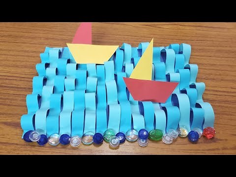 Paper River and boat craft| How to make a paper River with boat craft