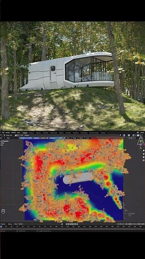 Modern Forest House - Blender 3D