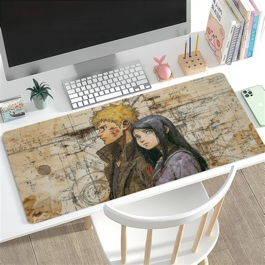 RGB Anime Gaming Mouse Pad, Kawaii Japanese Gaming Desk Mat, Extra Large Cartoon Desk Mat, Cute Cyberpunk Desk Decor - Etsy