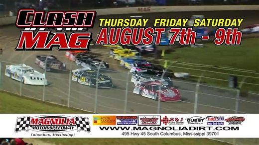 359 reactions · 96 shares | Clash at The MAG   THIS WEEKEND August 7-9 Featuring The COMP Cams Super Dirt Series Late Models Thursday Open Practice Friday $5,000-to-Win Saturday $12,000-to-Win PLUS Weekly Racing COMPLETE DETAILS Here⬇️ https://www.magnoliadirt.com/press/article/178711 | Magnolia Motor Speedway | Facebook