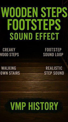 Wooden Steps Footsteps Sound Effect | Realistic Creaky Stair Walking Audio Loop
