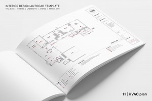 HVAC PLAN 17x11 | Interior Design Autocad Plan Template - Etsy UK
