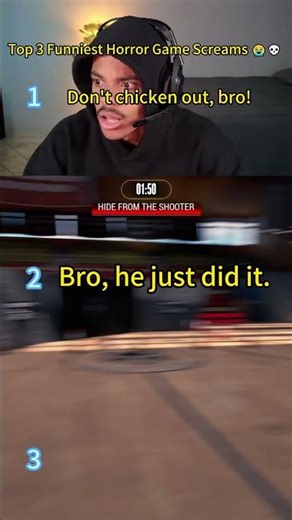 Top 3 Funniest Horror Game Screams 😭💀 (Bro Got Jumped by a PNG💥)